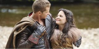 Once Upon a Time Charming and Snow look at each other Josh Dallas Ginnifer Goodwin ABC