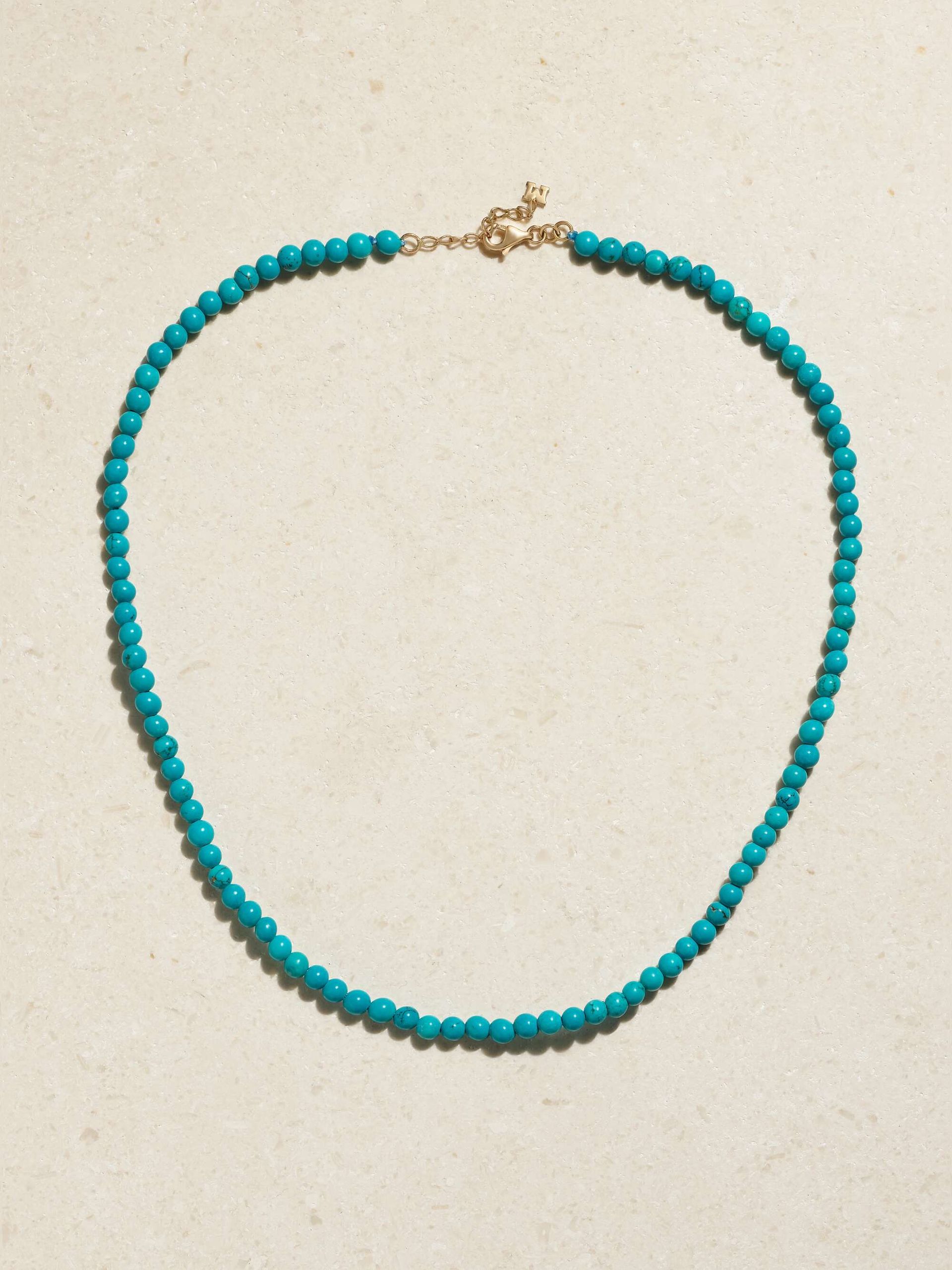 14-Karat Gold Turquoise Necklace