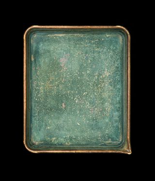 Green & bronze tray