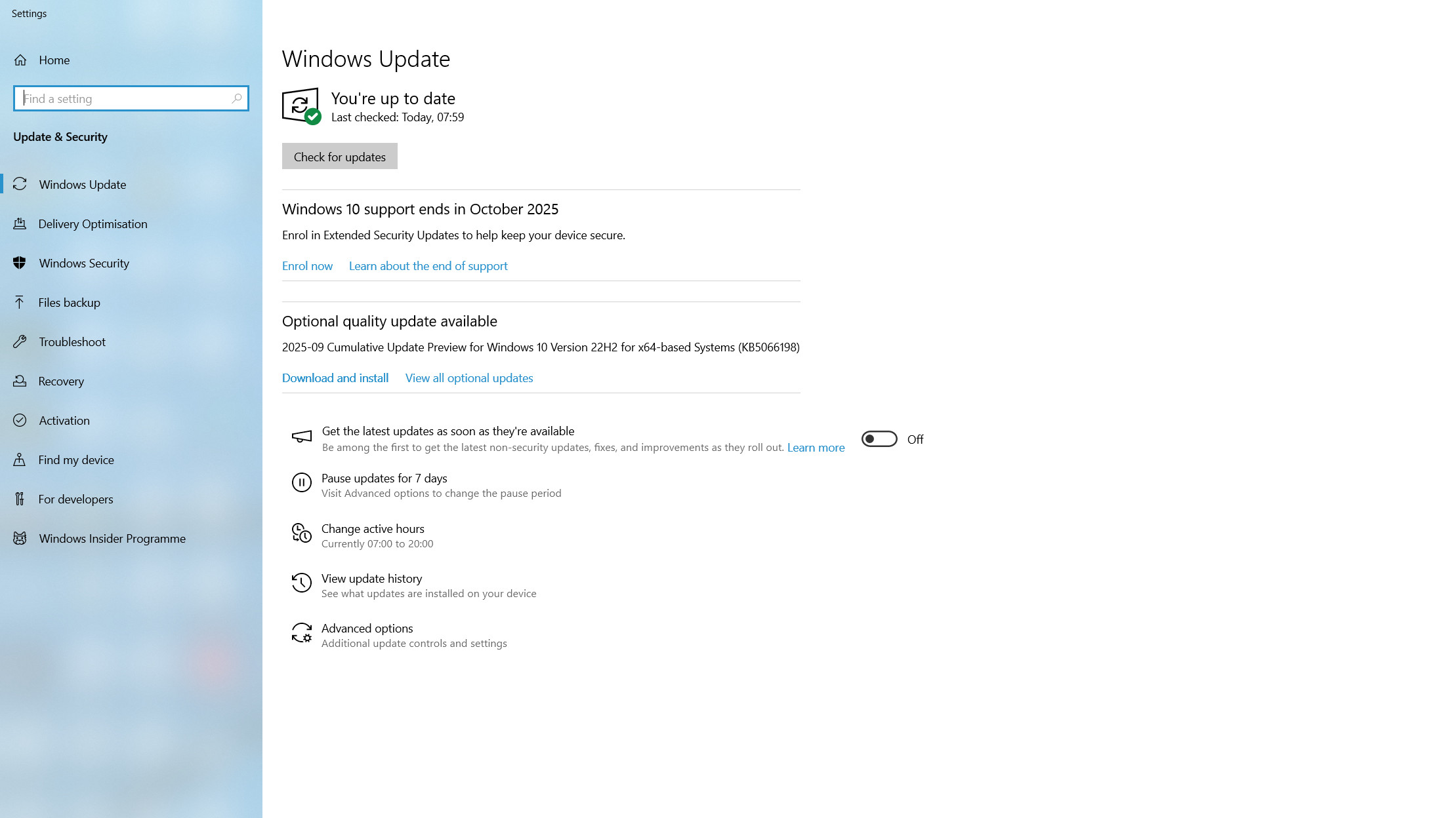 Windows 10 Extended Support Updates enrolment