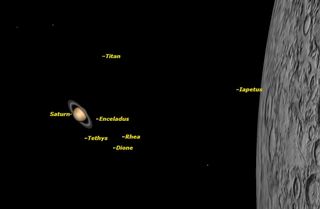 Saturn and the Moon, June 2014
