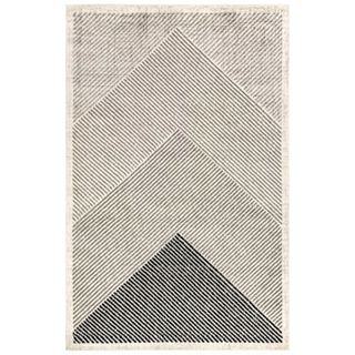 Rugs USA Beige Mae Traverse Stripes Area Rug against a white background.
