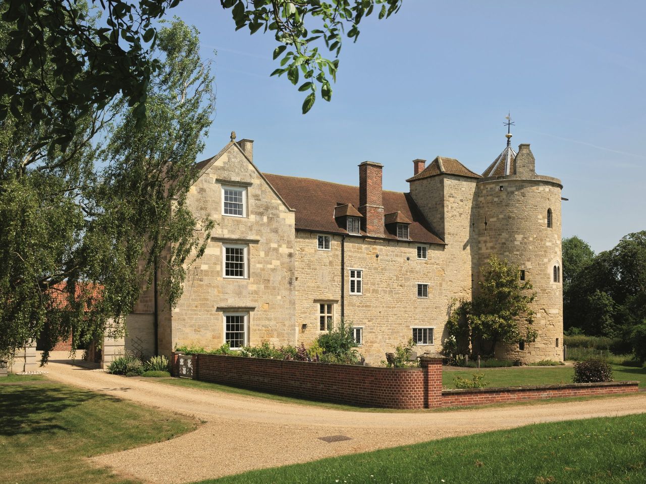 Fig 1: The south front of Somerton, with its medieval tower and 17th-century range