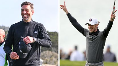 Side-by-side images of Aaron Rodgers and Gareth Bale