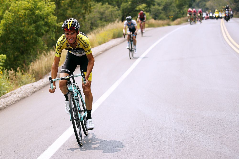 Sepp Kuss (LottoNL-Jumbo) takes off
