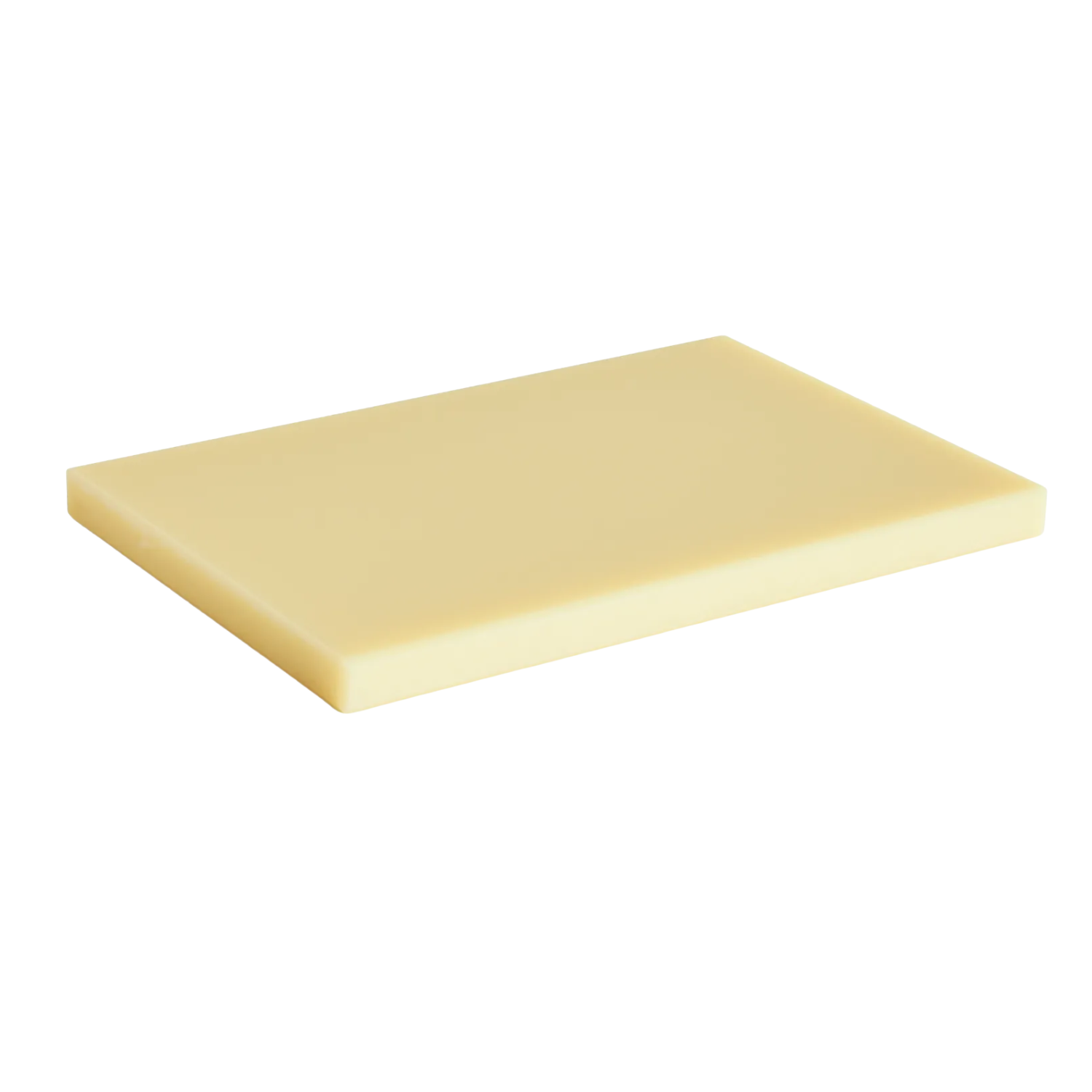 A yellow chopping board
