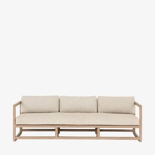 Neutral colored outdoor sofa 