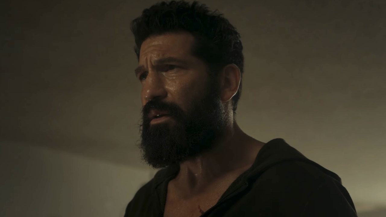 Frank Castle looking at his door in Punisher: One Last Kill's trailer