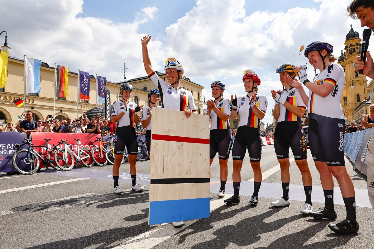 European Championships Munich 2022 - 2022 UEC Road Elite European Championships - Women's Road Race - 21/08/2022 - Lisa Brennauer (GER) - photo Luca Bettini/UEC/SprintCyclingAgency&Acirc;&copy;2022