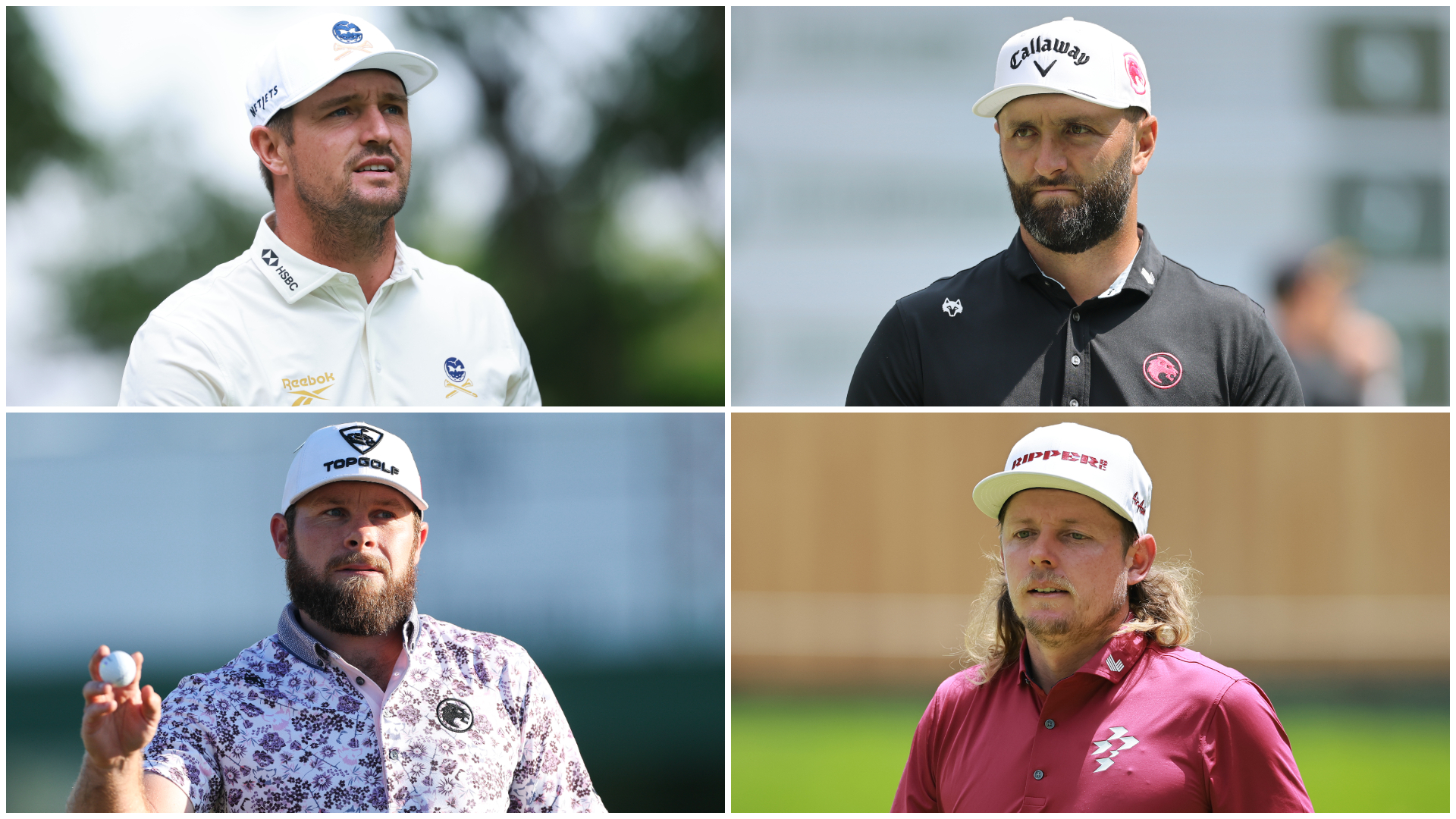 Bryson DeChambeau, Jon Rahm, Tyrrell Hatton and Cameron Smith