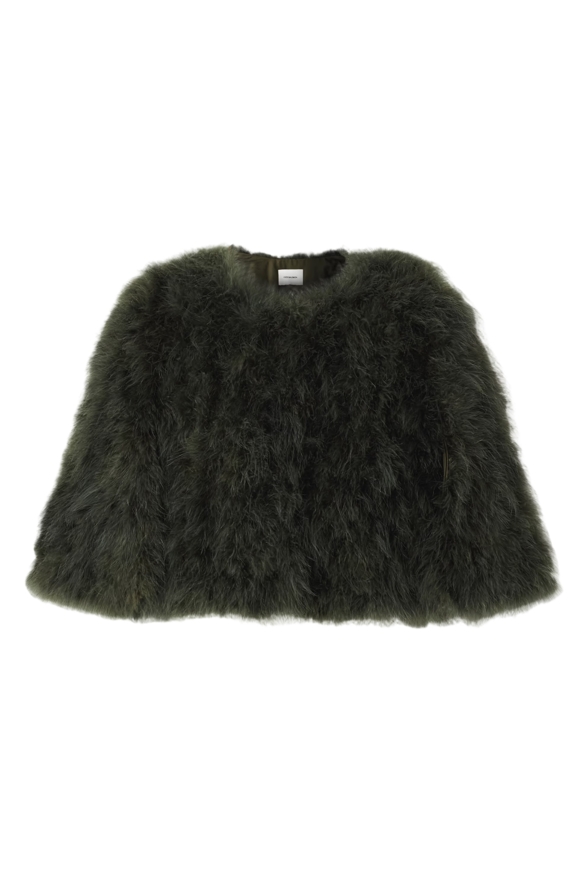 Yves Salomon Cropped Feather Jacket