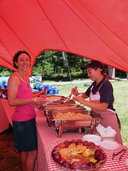 There was a good spread at the end of the stage, including gluten free options, too.