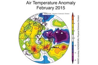 Air temperature anomaly map