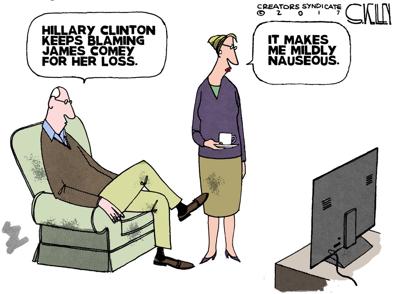 Political Cartoon U.S. Hillary Clinton James Comey election FBI