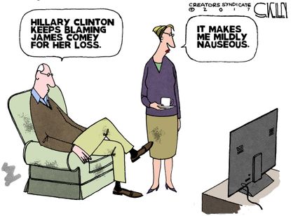 Political Cartoon U.S. Hillary Clinton James Comey election FBI