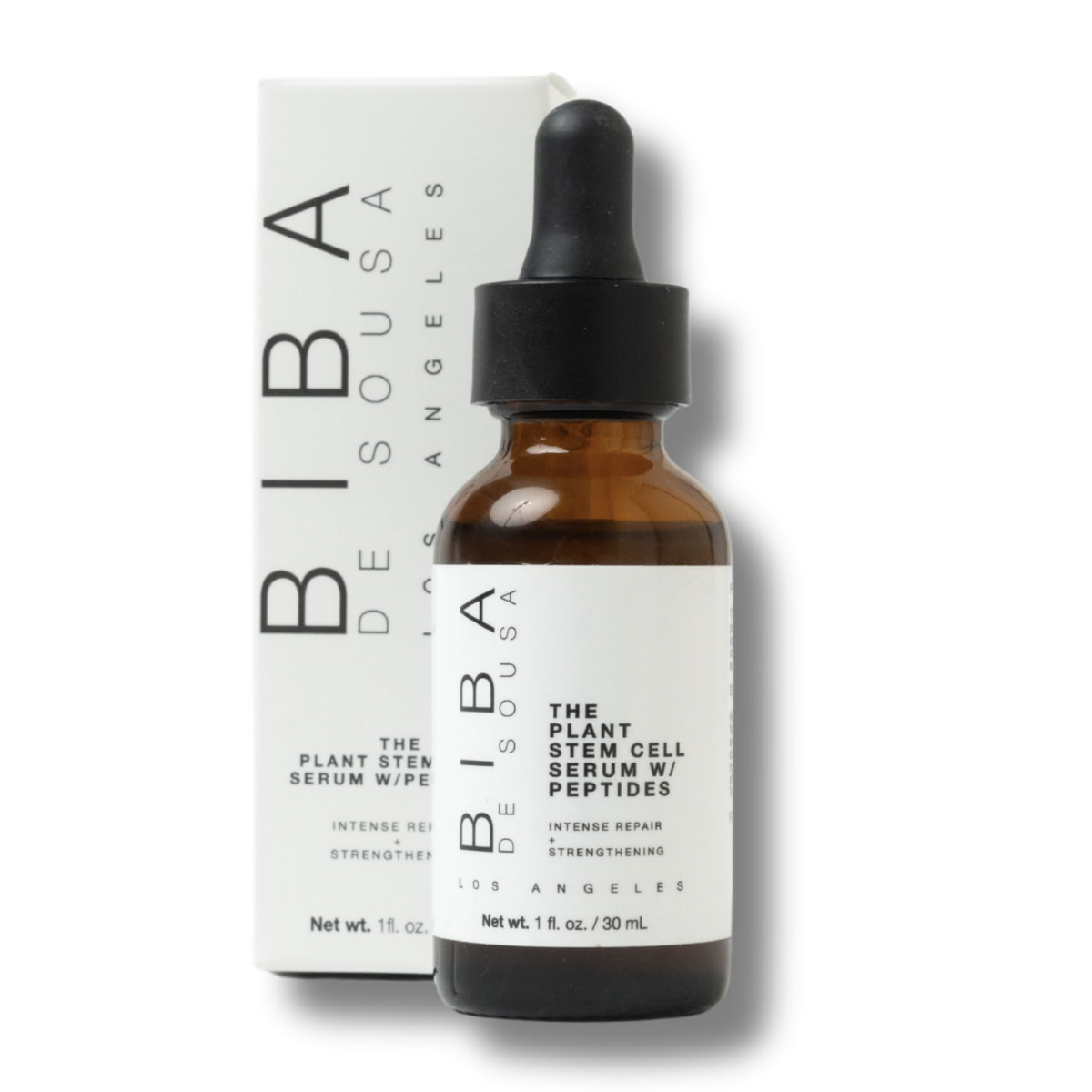 Biba De Sousa the Plant Stem Cell Peptide Serum - Intense Repair, Hydration & Youthful Glow With Plant Peptides, Hyaluronic Acid, Antioxidants, Vit B5 (1oz)