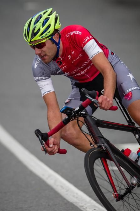 Brecht Dhaene (Astellas) in the break before his win.