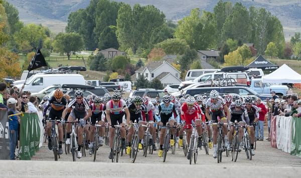 This is what it's all about... racing, the start of the men's race