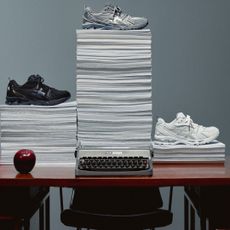 Sneakers from Thom Browne's collaboration with Asics