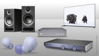Best products of 2023 including PMC Prodigy 1 speakers, Cambridge Audio MXN10 streamer, Musical Fidelity A1 amp, Sony WF-C700N earbuds, Sony A95L TV