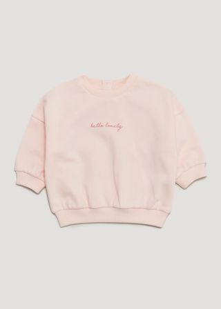 The Girls Pink Hello Lovely Crew Neck Sweatshirt from Matalan's £5 and under baby sale