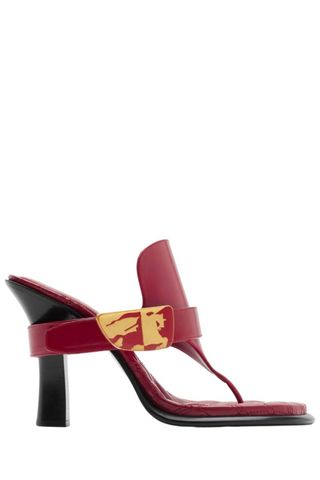 Sandalias de piel roja Burberry Bay para mujer 100 | Harrods Reino Unido