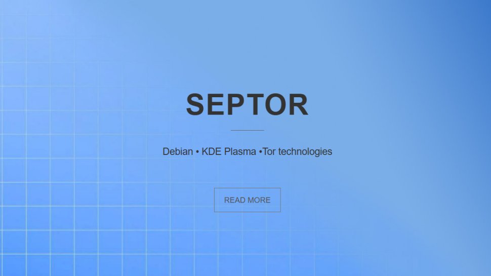 Website screenshot of Septor (August, 2025)