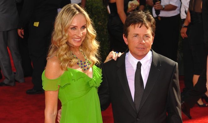 Michael J. Fox and his wife Tracy Pollan, photographed in 2009 in Los Angeles.