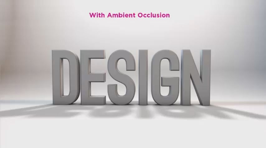 Use the arrow icons to see what the image looks like with and without ambient occlusion