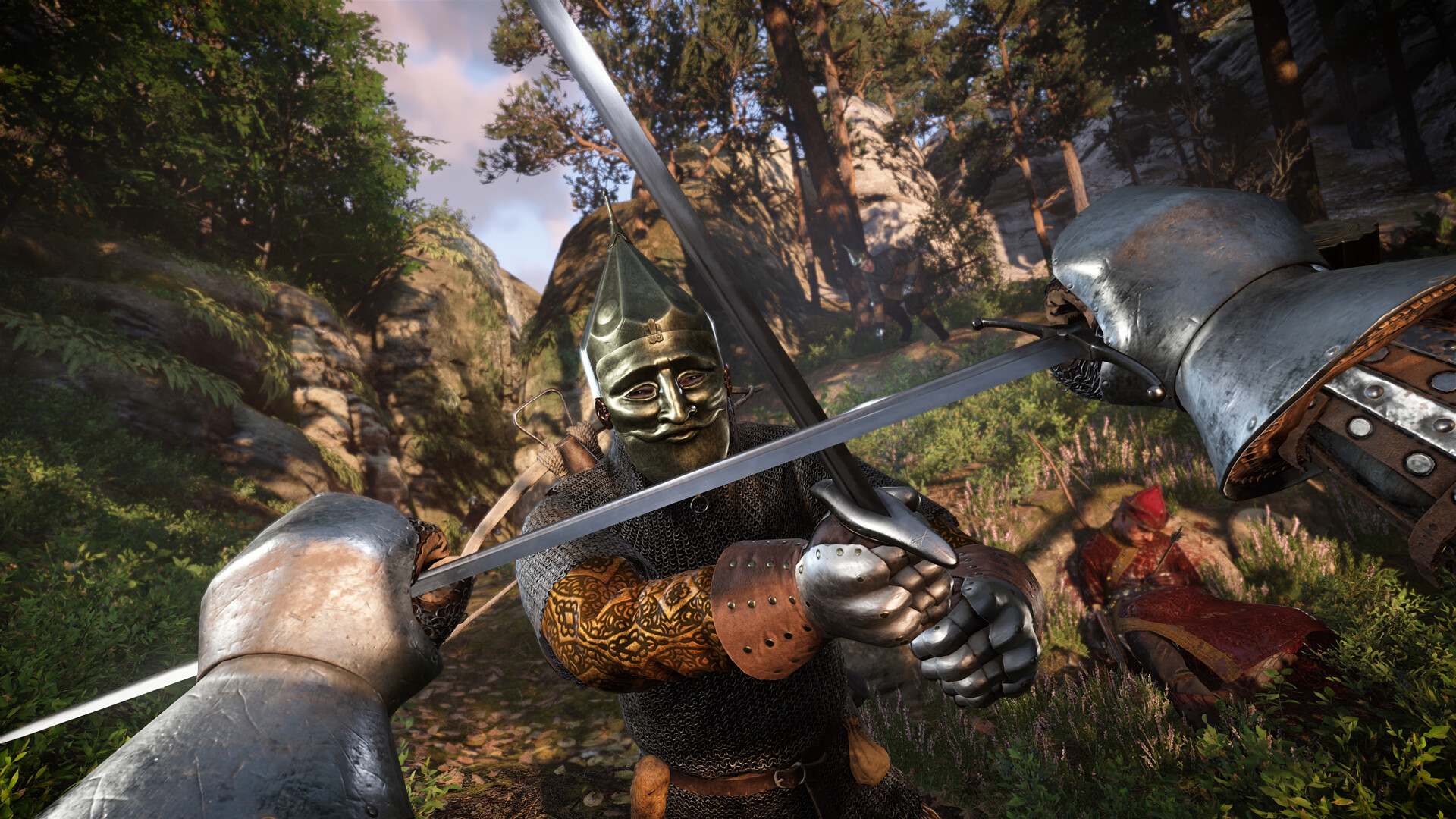 Clashing swords with an enemy in Kingdom Come: Deliverance 2