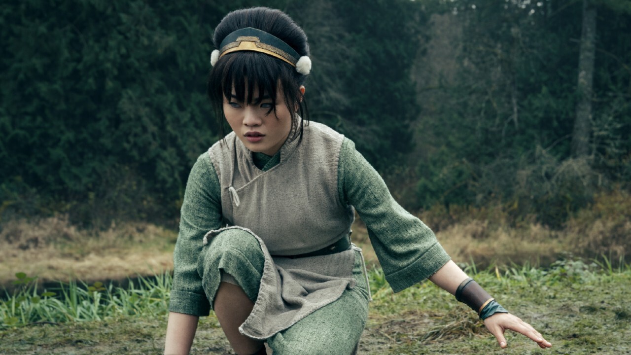 Miya Cech as Toph Beifong in Avatar: The Last Airbender.