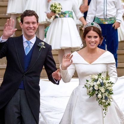 Gown, Bride, Wedding dress, Ceremony, Photograph, Bridal clothing, Facial expression, Dress, Wedding, Formal wear,