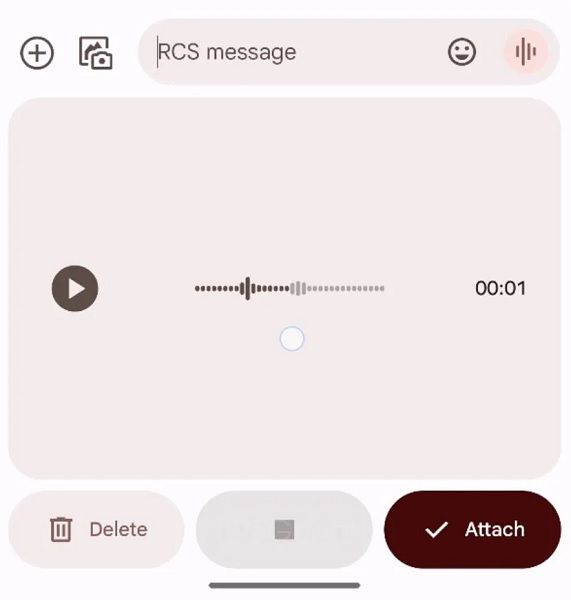 Users can scrub back through the waveform of a voice recording in the new redesign.