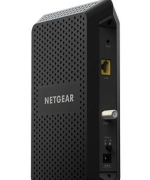 The triangle-shaped vents help keep the Netgear CM1000 from overheating.