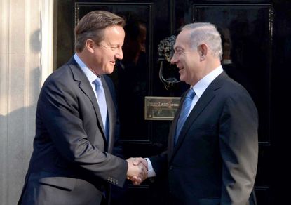 Isarel's Benjamin Netanyahu and Britain's David Cameron