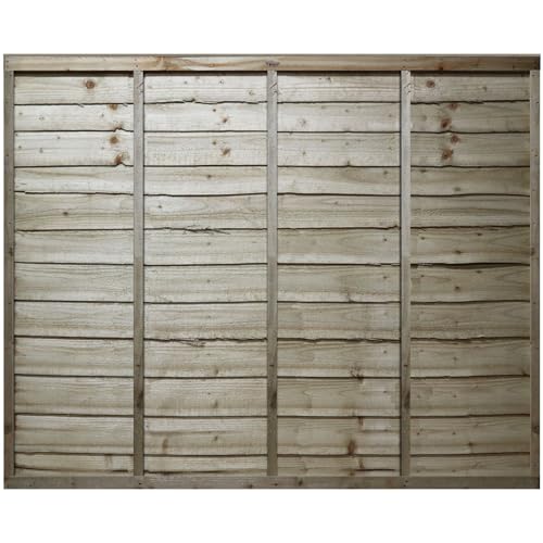 Premier Garden Supplies Lap Fence Panel Width: 6ft (183cm) X Height: 5ft (150cm) Heavy Duty Wooden Waney Larch Pressure Treated (tanalised) Garden Fence Panel (w: 1830mm X H: 1500mm) : Amazon.co.uk: Garden