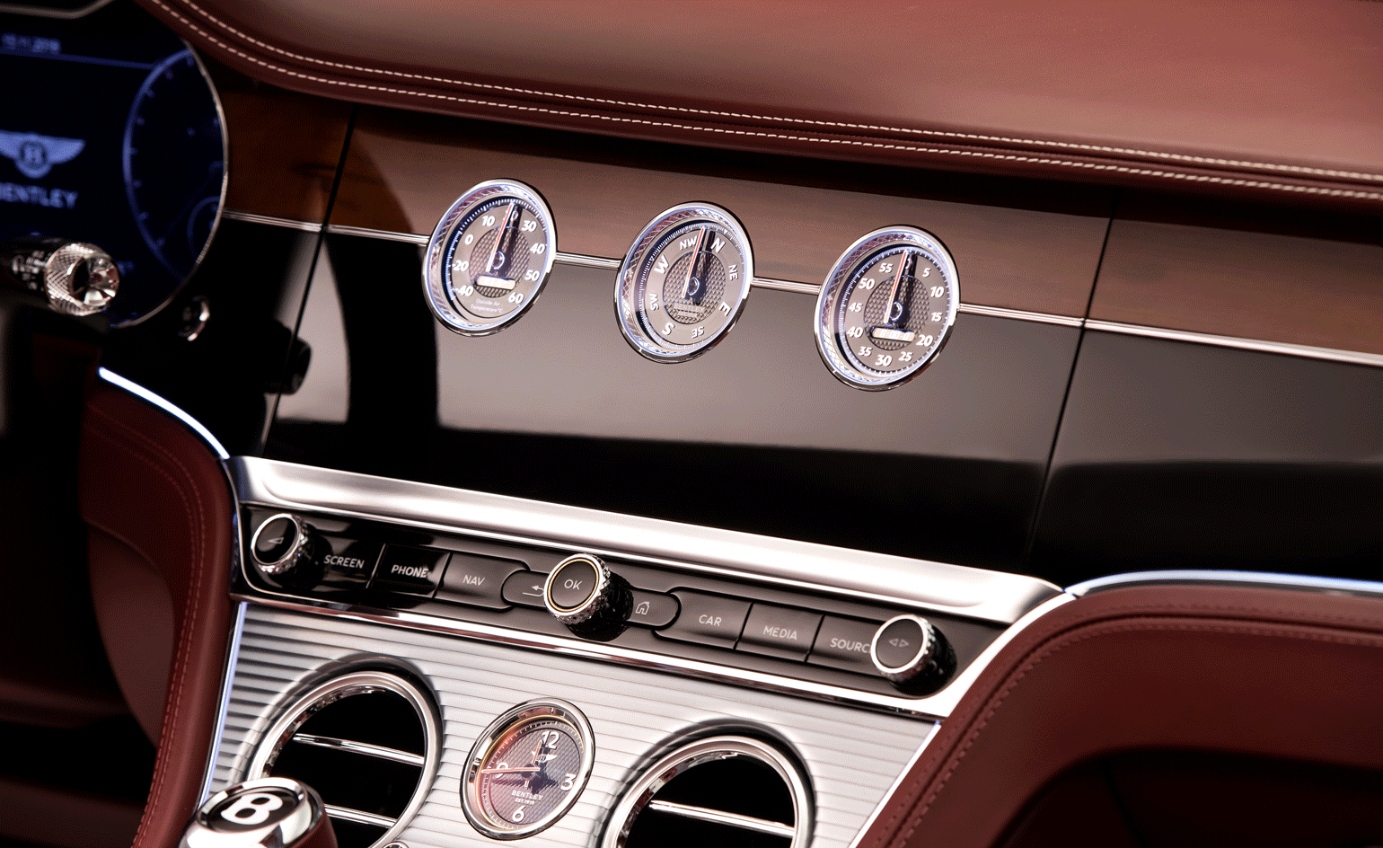 Interior of the Bentley Continental GT Convertible