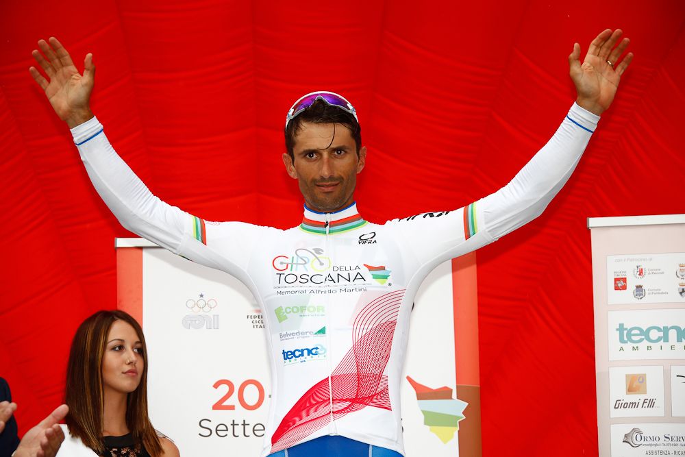 Daniele Bennati on the final Giro della Toscana podium