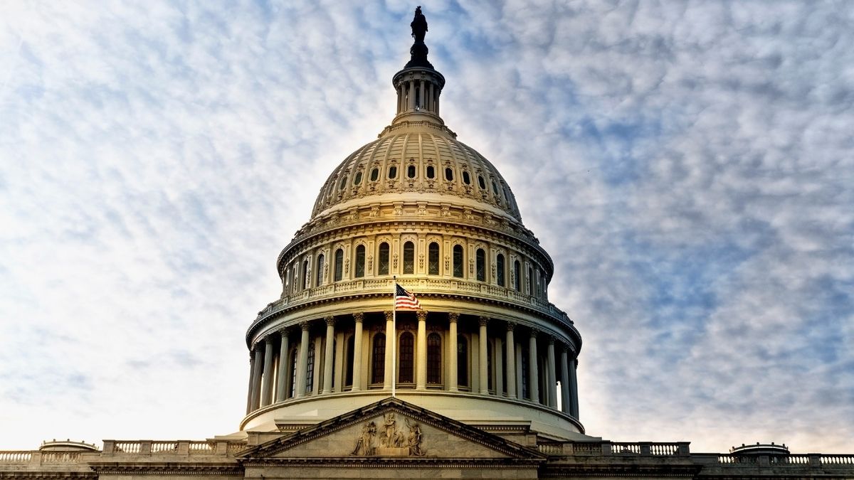 The domed roof of the capitol building