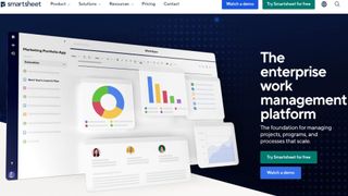 Website screenshot for Smartsheet.