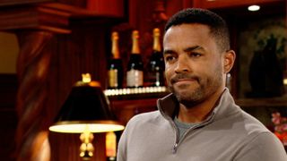 Sean Dominic as Nate in a brown sweater in The Young and the Restless