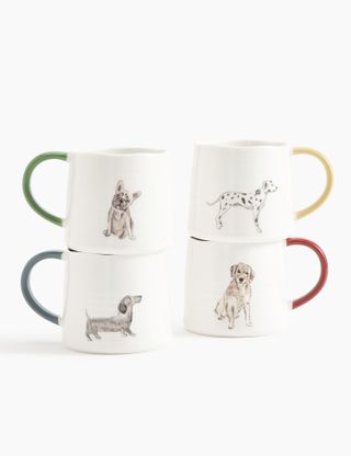 Dog mugs, £6 each, marks and Spencer