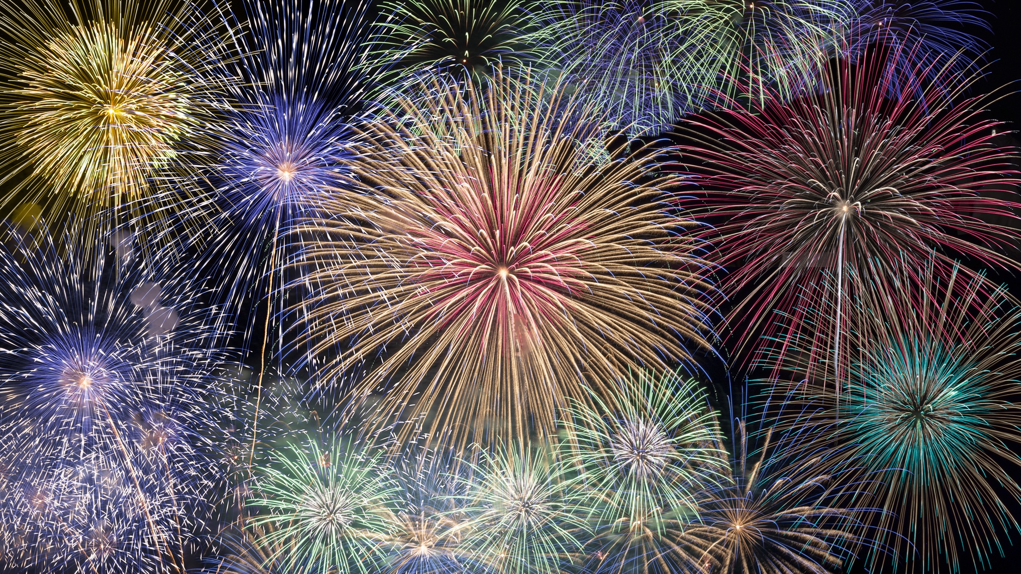 A fireworks display.