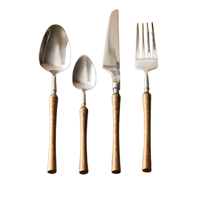 Wooden cutlery set