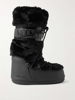 Icon Faux Fur and Faux Leather Snow Boots