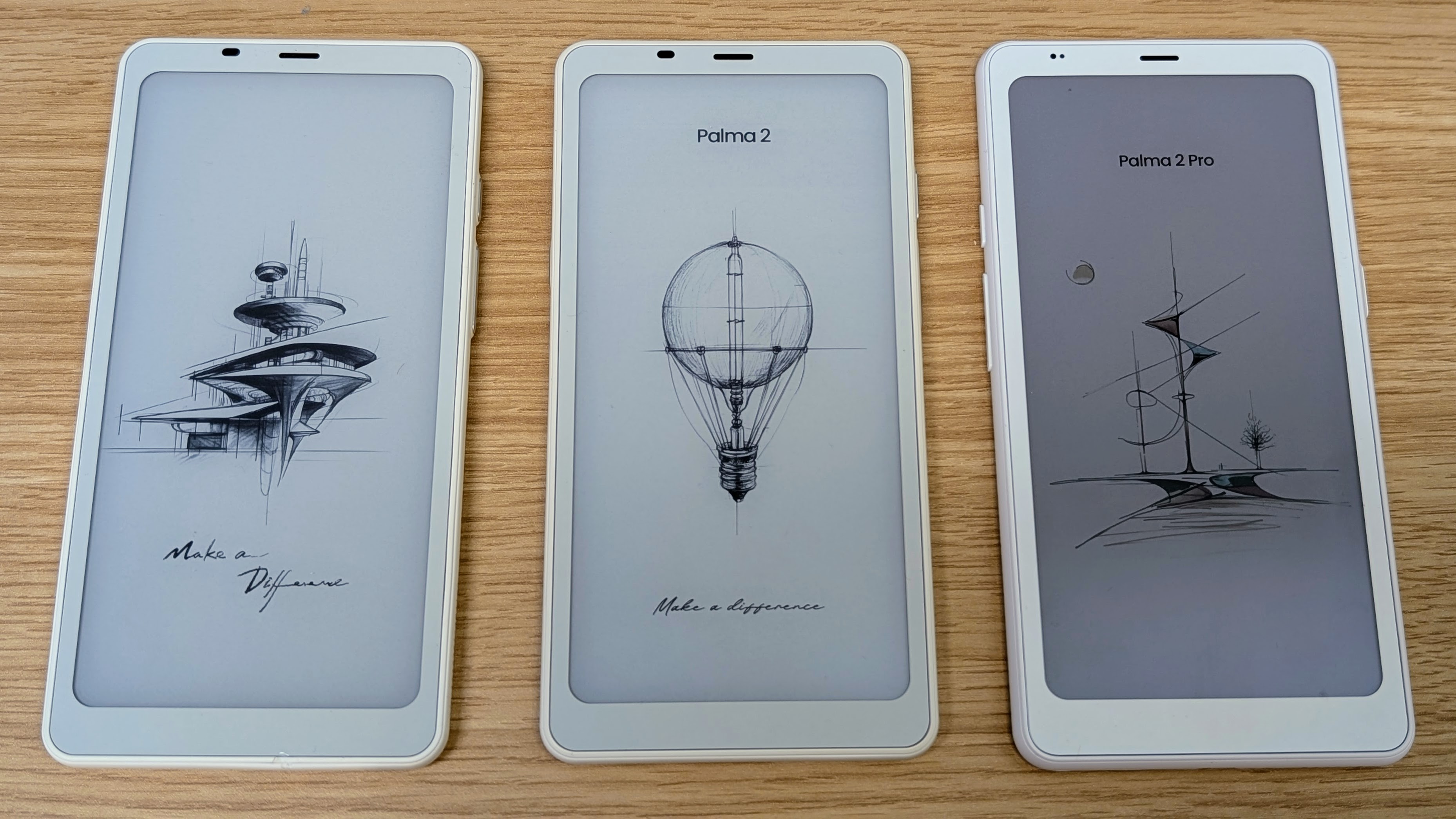 Boox Palma 2 Pro vs Palma 2 vs Palma screens with ereaders off
