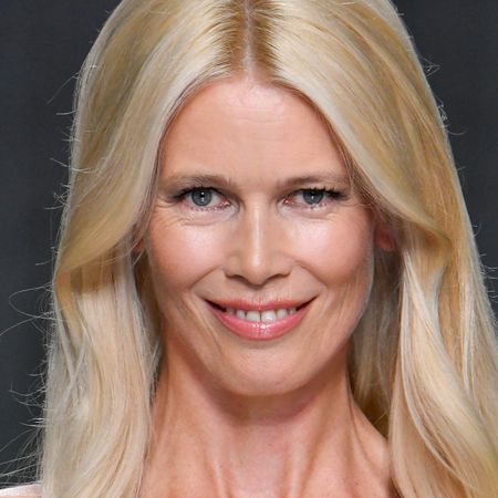 Claudia Schiffer walking in Versace show