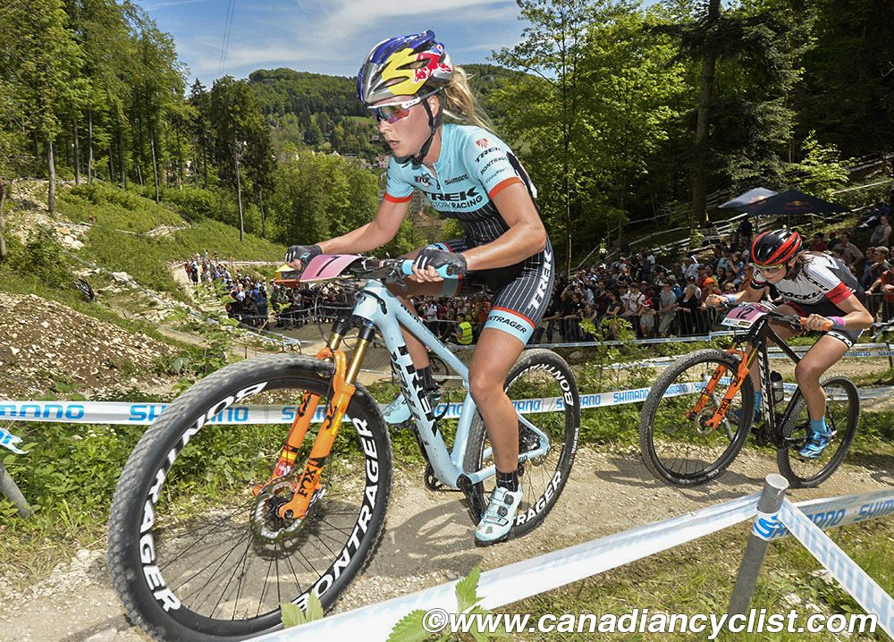 Emily Batty (Trek Factory Racing XC) was riding in the top-10 early in the race, but faded slightly in the later laps before recovering to finish 12th