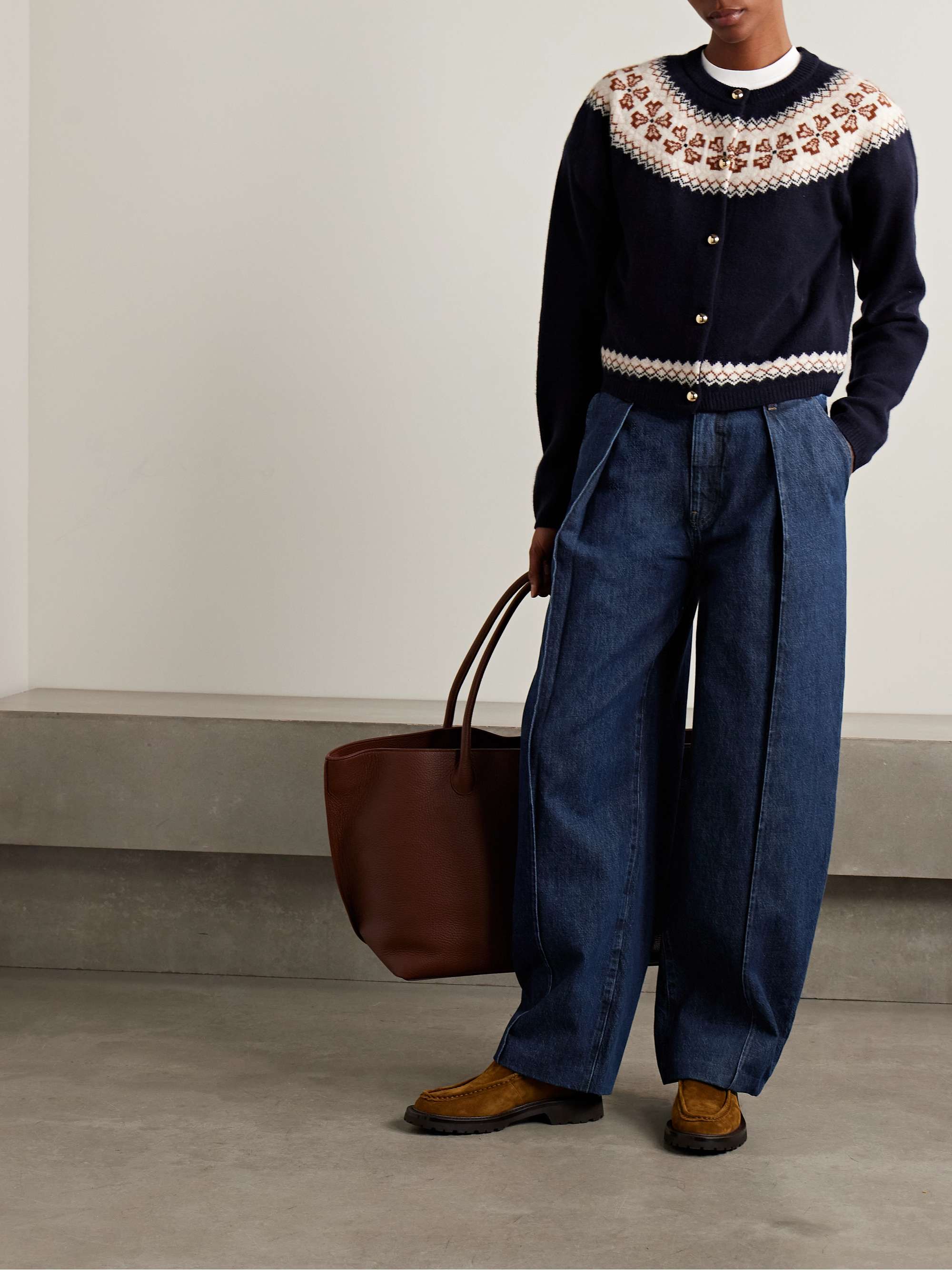 The Bowed Trouser Mid-Rise Barrel-Leg Jeans