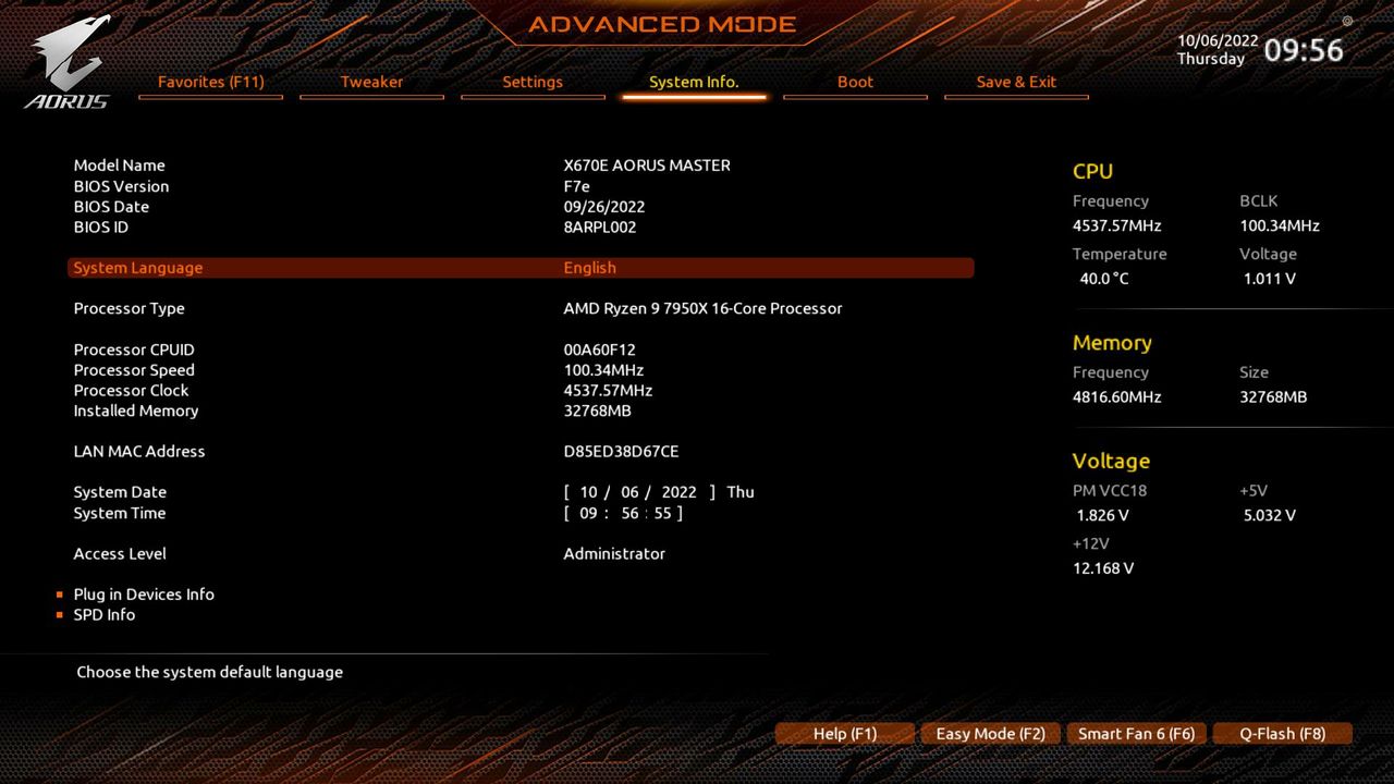 Gigabyte X670E Aorus Master